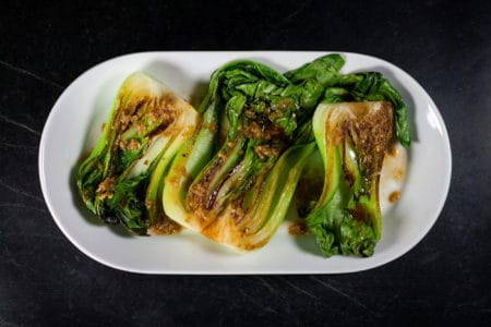 Seared Bok Choy with Garlic and Ginger