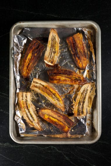 Baked Plantains with Garlic and Butter