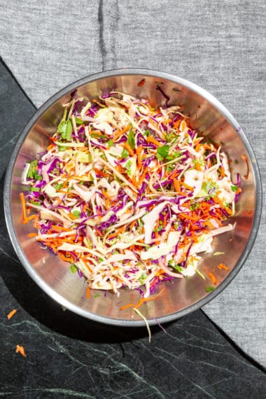 Sesame Cabbage Salad with Chicken and Green Apple