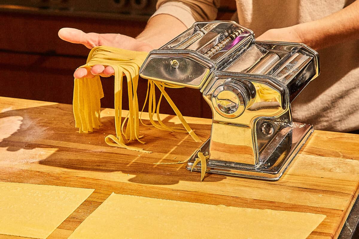 Cutting Homemade Pasta