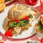 Chicken Cutlet Sandwich with Sharp Provolone and Broccoli Rabe